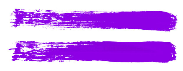 Zwei gemalte Farbstreifen - Lila Pinselzeichnung