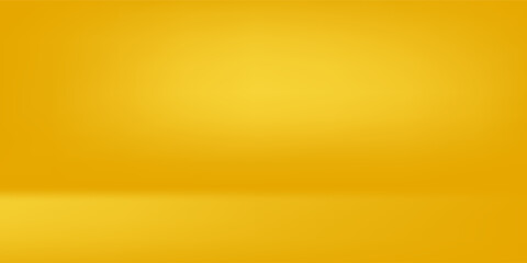 Studio backgrounds. yellow walls for photography space vector simple set with bright gradient spotlight presentation design , futuristic minimal modern luxury premium