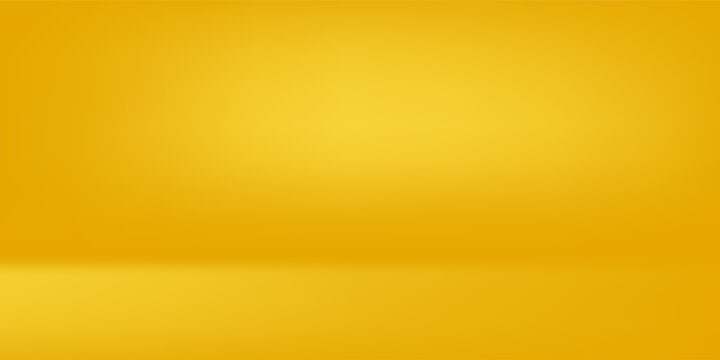 Studio backgrounds. yellow walls for photography space vector simple set with bright gradient spotlight presentation design , futuristic minimal modern luxury premium