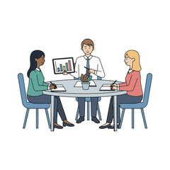 meeting vector illustration design