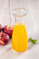 Vitamin beverage - peach juice glass