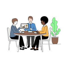 meeting vector illustration design