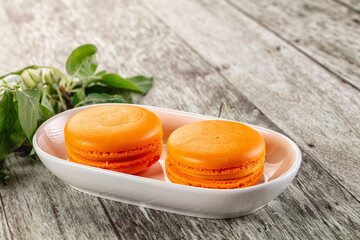 Sweet almond cookies orange macaroons