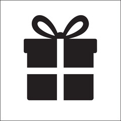 Gift Box silhouette vector on white background