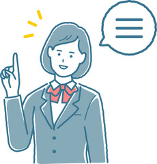 学習した事をアウトプットしている女子学生