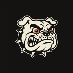 vector illustration of an angry bulldog