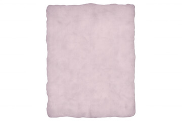 Obraz premium Vertical pink textured paper sheet with torn edges, isolated on transparent background, providing copy space for text or design elements