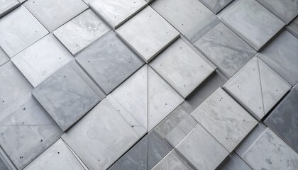 Modern 3D concrete tile pattern with geometric raised surfaces