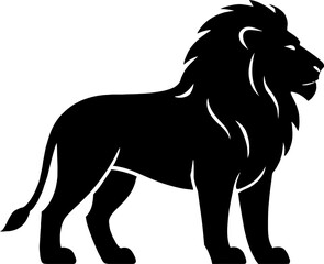 Black Lion Minimalist Vector Design for Branding