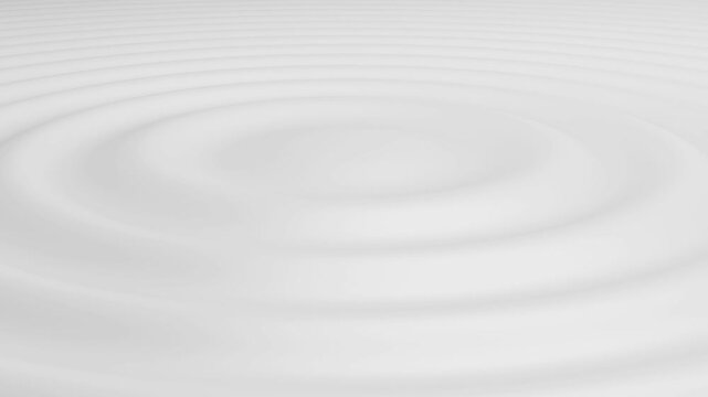 Ripple effect, 3d white backgrounds calm surface  minimalist image of gentle concentric video motion 4, zen concepts, meditation themes, soothing texture conveys peace simplicity
