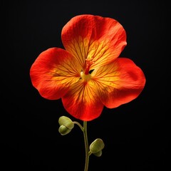 Fototapeta premium Nasturtium geranium blossom anemone.