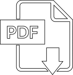 PDF file format icons . PDF file download symbols. Format for texts, images, vector images, videos, interactive forms, Vector illustration !
