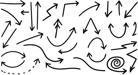 I see the image you uploaded  it’s a collection of hand-drawn arrows in different styles.