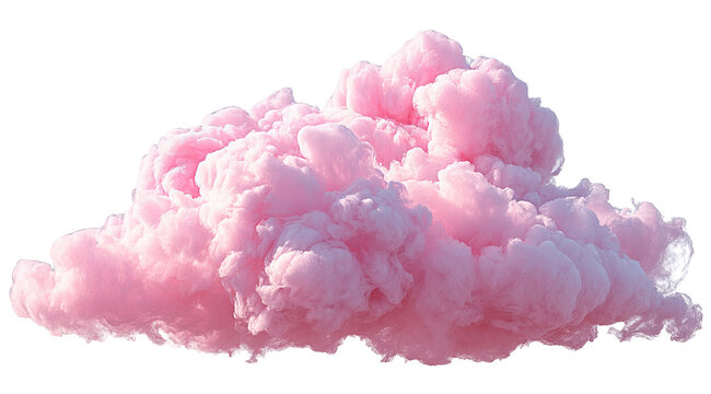 Fluffy pink cloud graphic