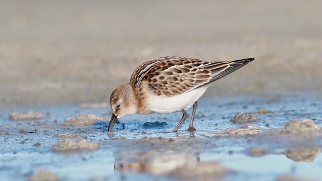 The little stint (Calidris minuta) western Norway