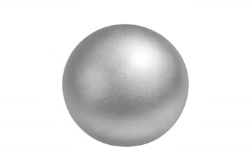 Obraz premium Metallic silver sphere with rough surface glowing on a transparent background, perfect for graphic design projects