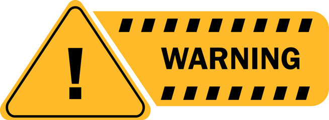 warning sign design for templates.