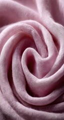 Close-up of swirling, soft, mauve fabric