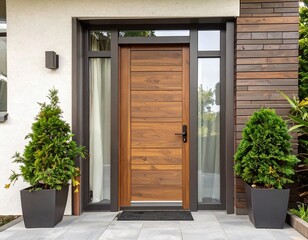 modern door of a house