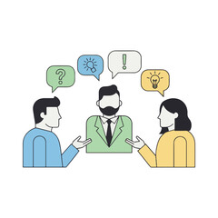 discussion vector illustration design