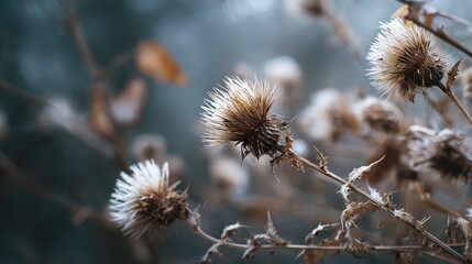 Milk thistle in winter