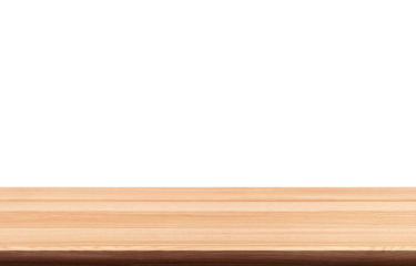 Empty wooden table top PNG transparent.