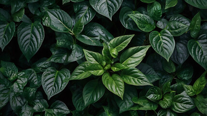 Featuring a dense arrangement of large, lush Colorful leaves.