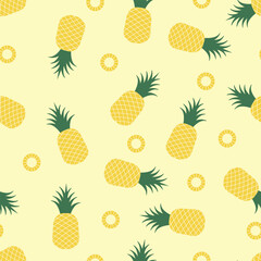 Seamless Pattern with Pineapple