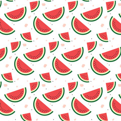 Seamless Pattern with Watermelon

