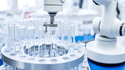 Automated Laboratory Equipment Handling Test Tubes