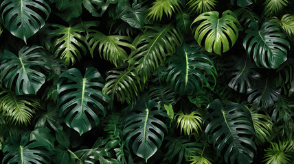 Featuring a dense arrangement of large, lush Colorful leaves.