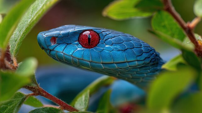 green snake in the garden