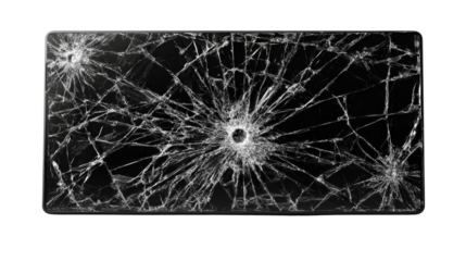 Shattered Reality A Technological Casualty with Transparent Isolation Representing Fragility and