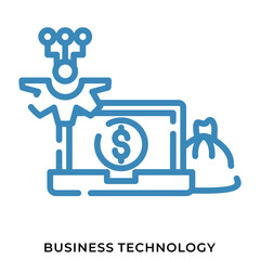 Business Technology Blue Line Icon