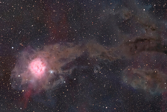 Cocoon nebula IC5146 and open star cluster in the Cygnus constellation - Powered by Adobe