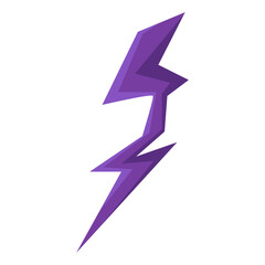 Abstract purple lightning bolt design on a white background, suitable for graphic resources and branding