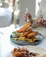 roast fish with potatoes