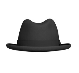 클래식 블랙 홈버그 페도라 모자 Classic Black Homburg Fedora Hat