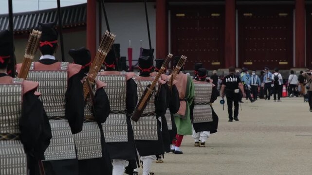 日本、奈良、平城京、宮城、奈良時代、朱雀大路、建築物、平城宮跡、近鉄、古都奈良の文化財、日本の歴史、奈良線、風景、写真素材	
