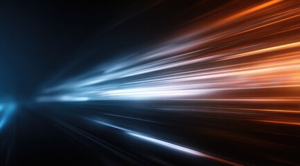 Abstract speed lines, blue and orange