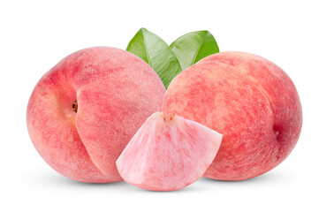Peach isolated on transparent png (Image from camera)