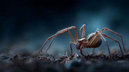 Intense Close-up of a Spider in its Natural Habitat