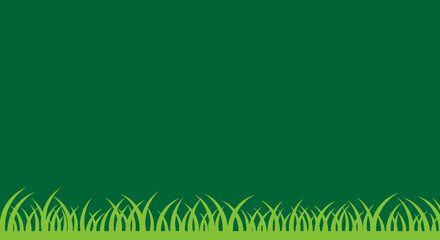"Green Grass Vector Illustrations on Various Backgrounds - Simple, Minimalist Design"