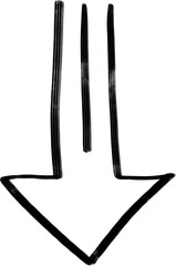 Hand-Drawn Down Arrow Icons.