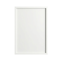 A white picture frame with a plain, bright white background is presented against a dark backdrop, emphasizing the simplicity and neutrality of the design.