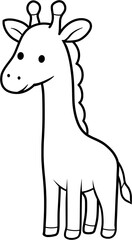 giraffe – Cartoon Safari Animal Illustratio
