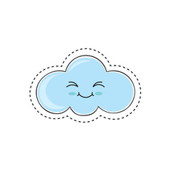 Happy and smiling cloud vector illustration