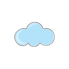 Blue cloud and Cool weather icon