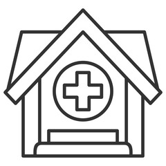 Fototapeta premium Clinic Outline Icon