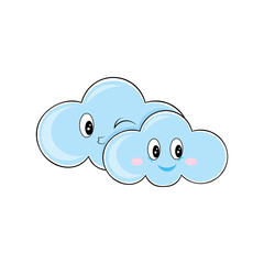 Happy and smiling cloud vector illustration